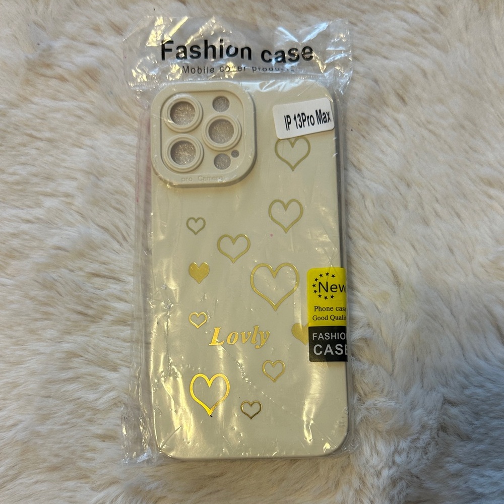 Gold Heart Phone Case for iPhone 13 Pro Max